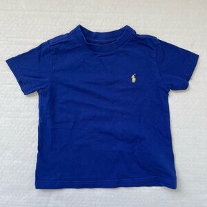 Polo Ralph Lauren Blue Pony 100% Cotton Short Sleeve T-Shirt Tee Top Sz 2T Boys